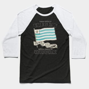Vintage Uruguay Country Flag Baseball T-Shirt
